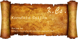 Kornfeld Csilla névjegykártya